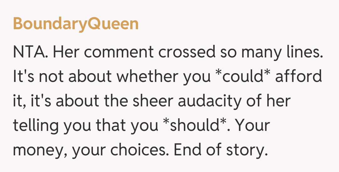 Comentariu de la BoundaryQueen