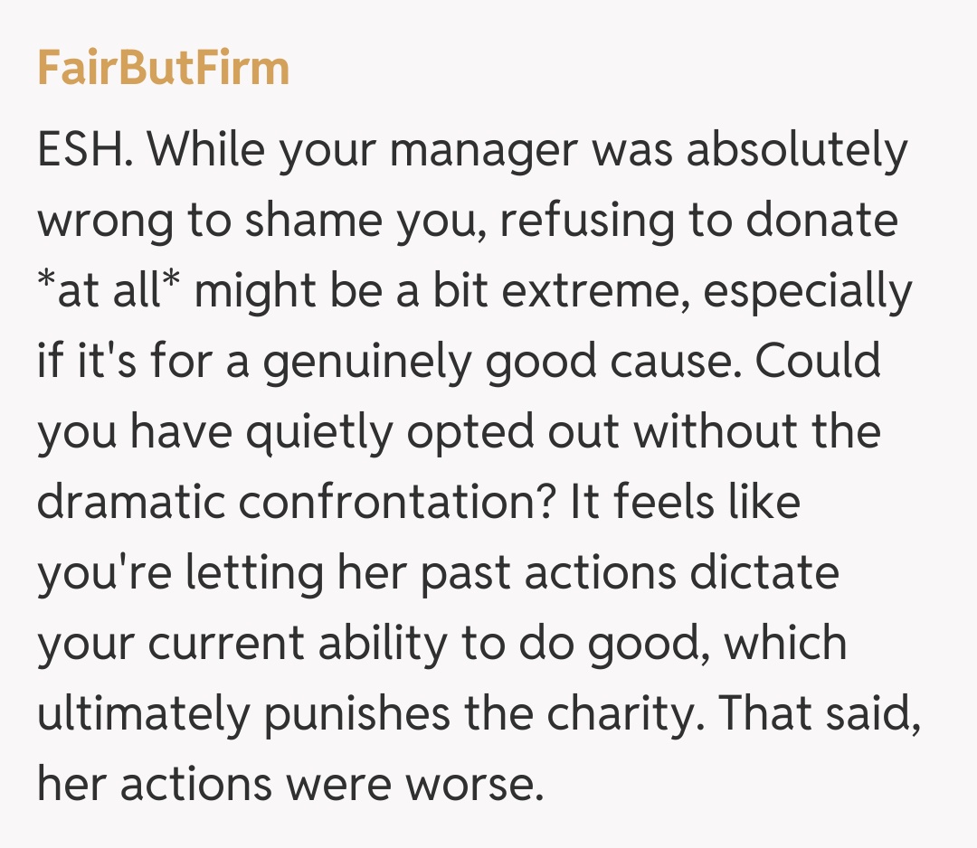 Comentariu de la FairButFirm