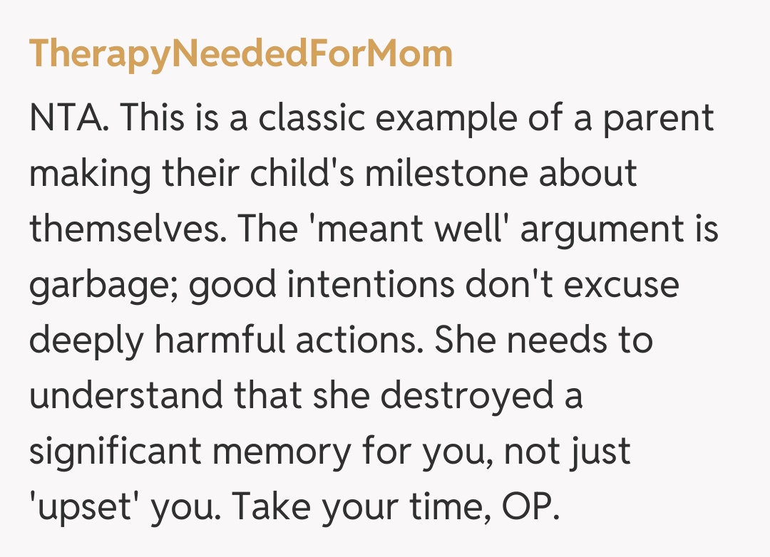 Comentariu de la TherapyNeededForMom