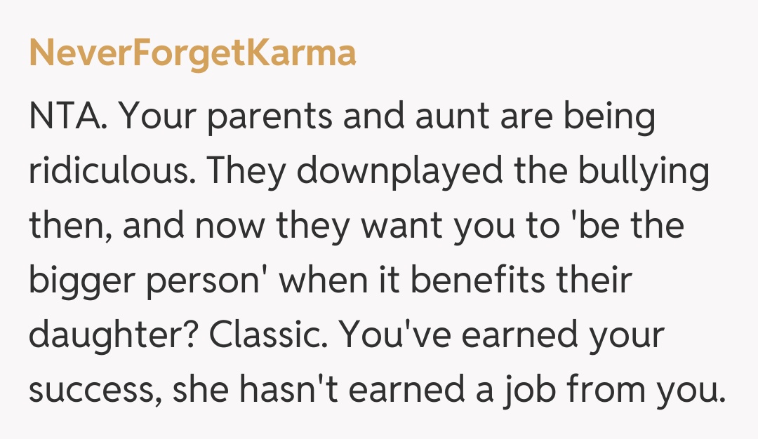 Comentariu de la NeverForgetKarma