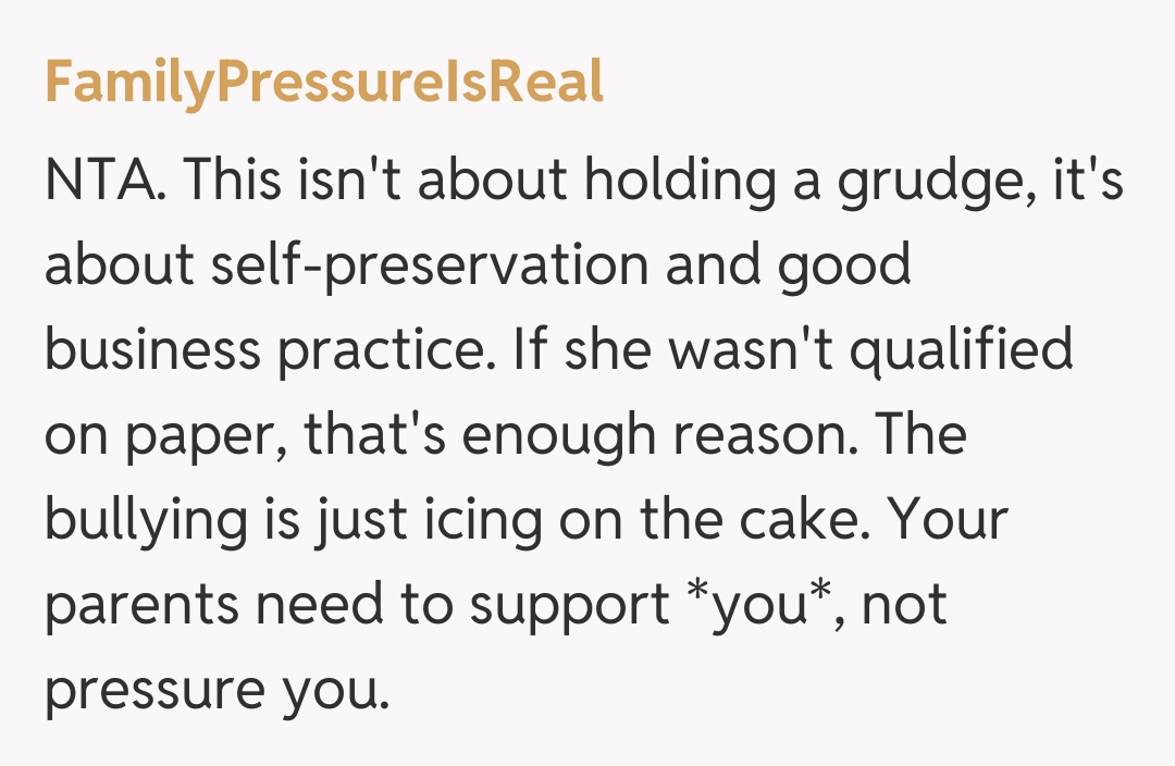 Comentariu de la FamilyPressureIsReal