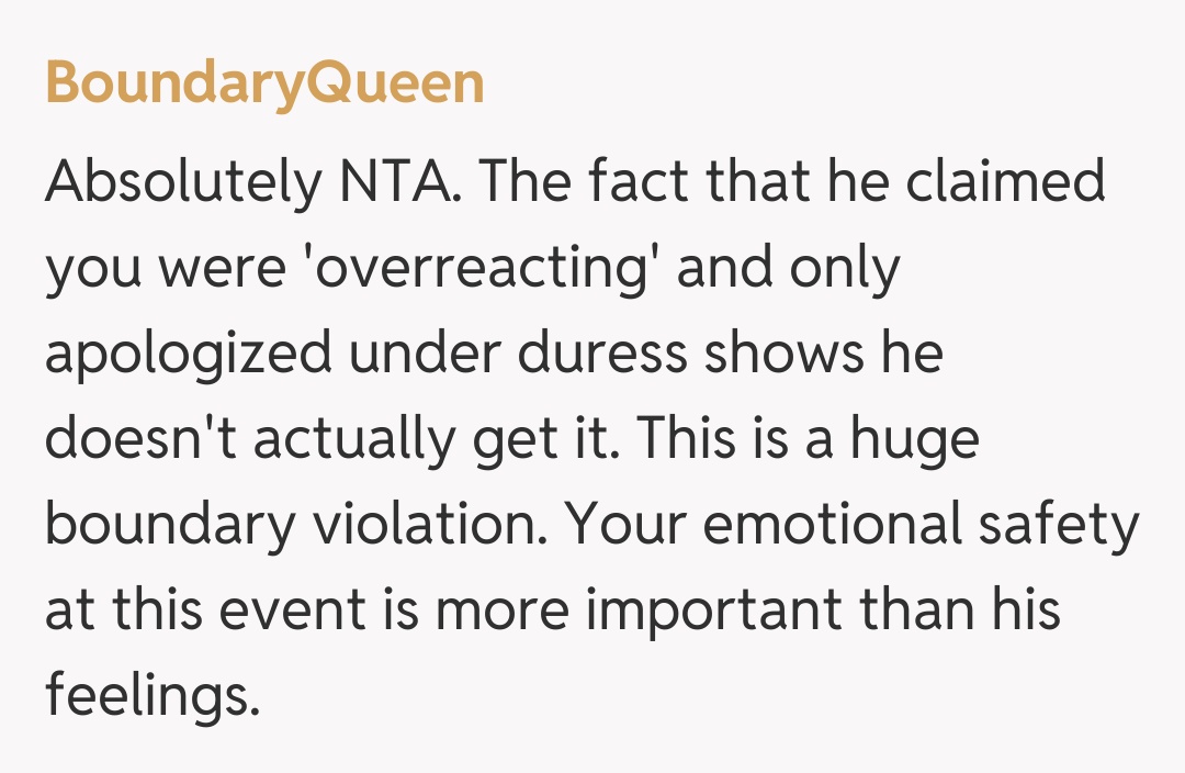 Comentariu de la BoundaryQueen