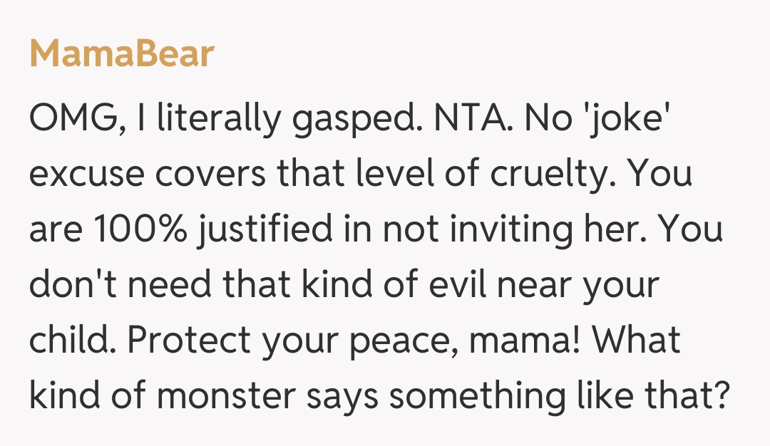 Comentariu de la MamaBear