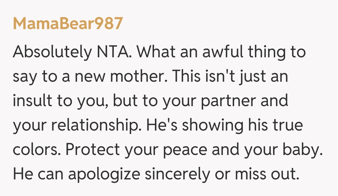 Comentariu de la MamaBear987