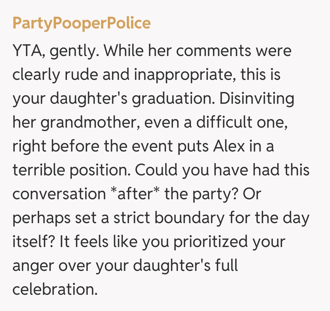 Comentariu de la PartyPooperPolice