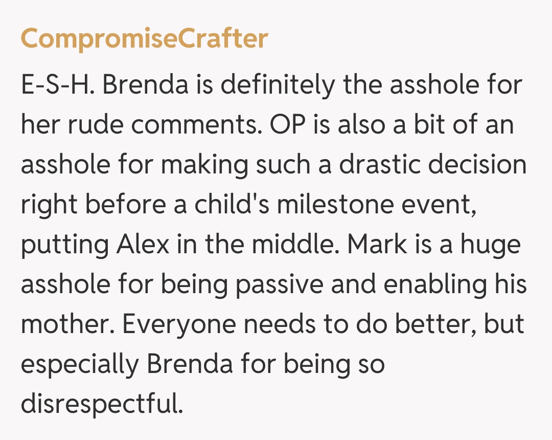 Comentariu de la CompromiseCrafter