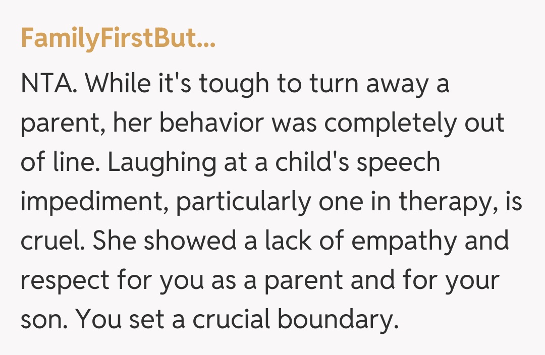 Comentariu de la FamilyFirstBut...