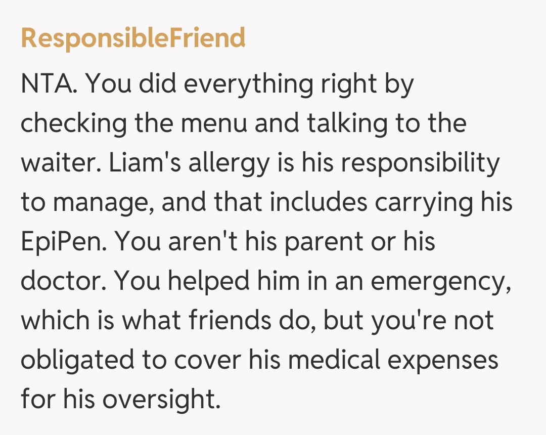 Comentariu de la ResponsibleFriend