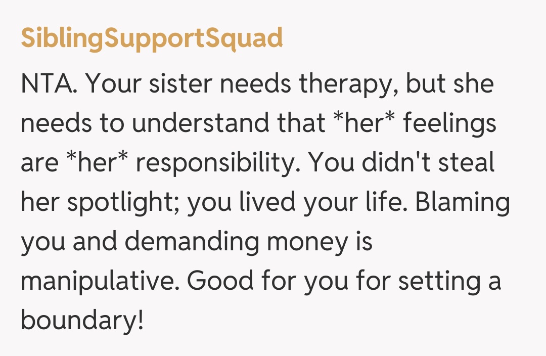 Comentariu de la SiblingSupportSquad