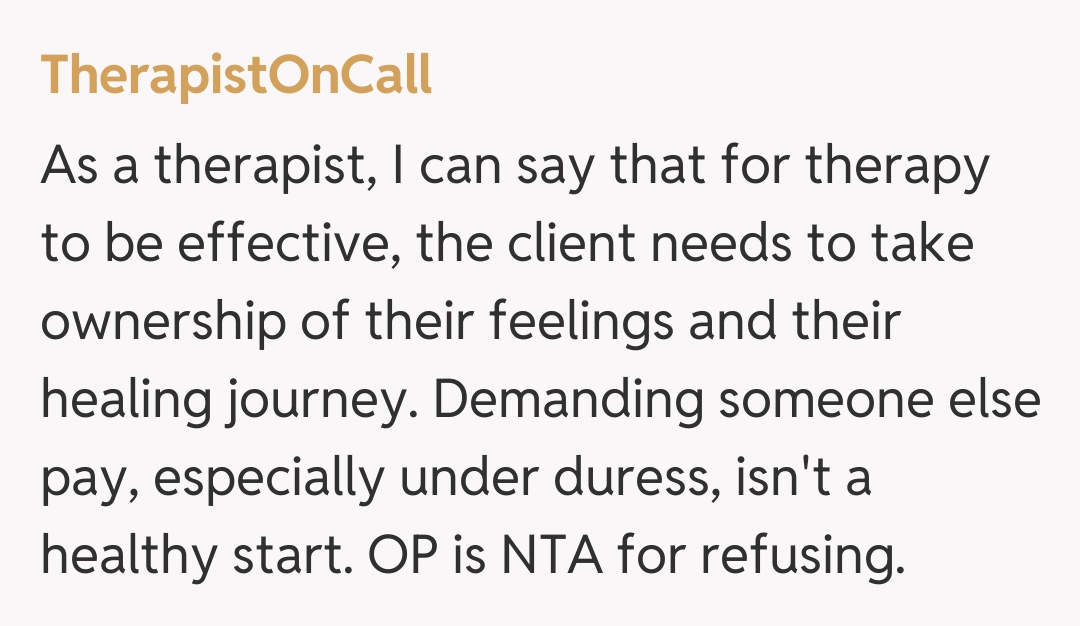 Comentariu de la TherapistOnCall