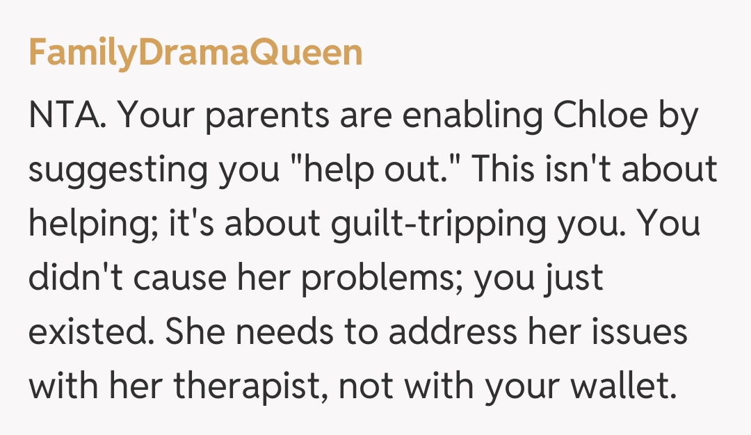 Comentariu de la FamilyDramaQueen