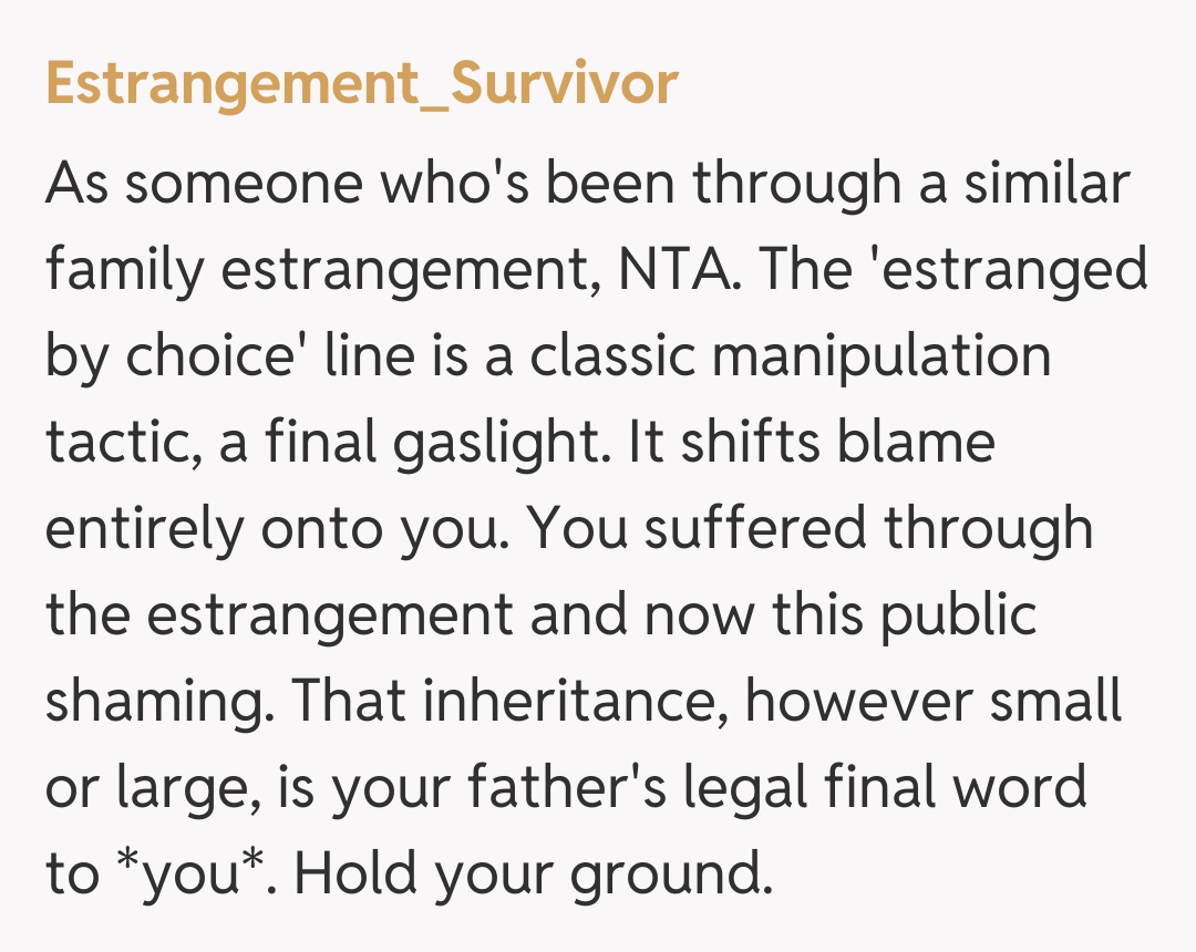 Comentariu de la Estrangement_Survivor