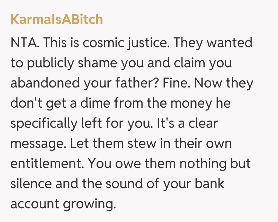 Comentariu de la KarmaIsABitch