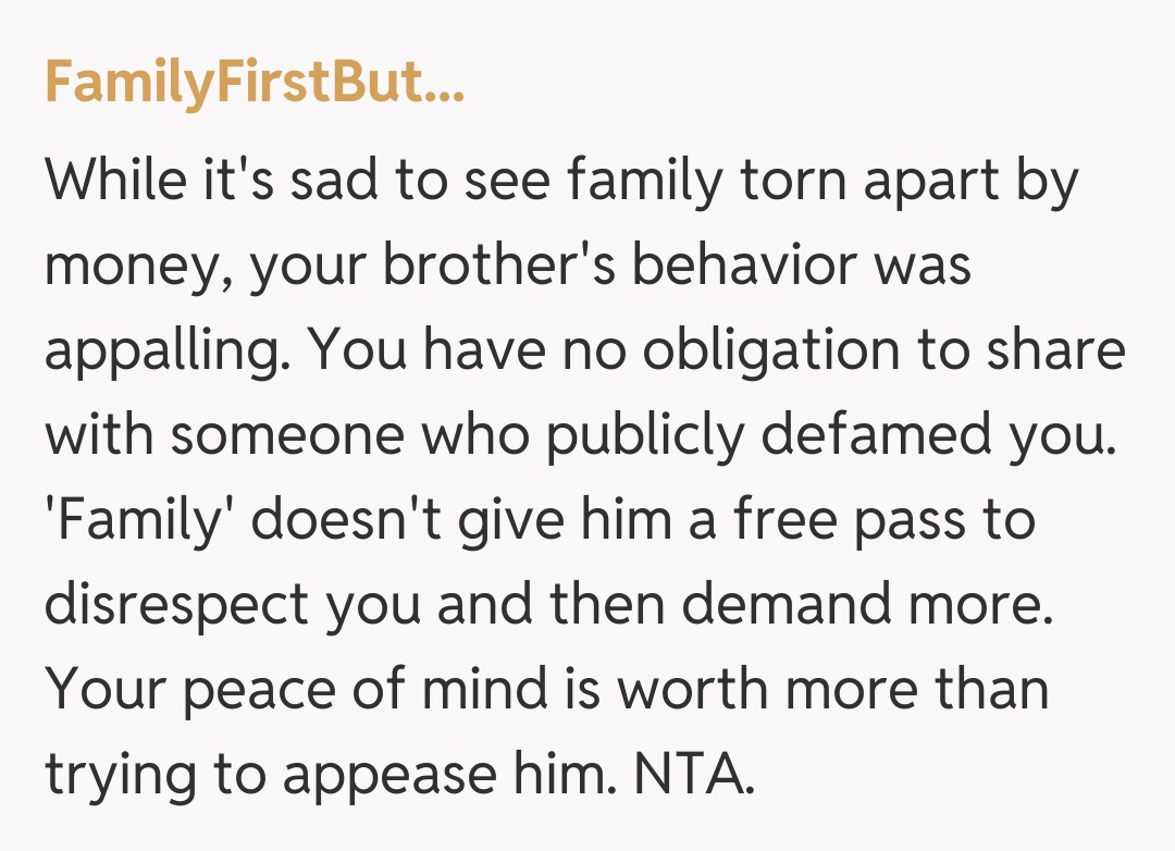 Comentariu de la FamilyFirstBut...