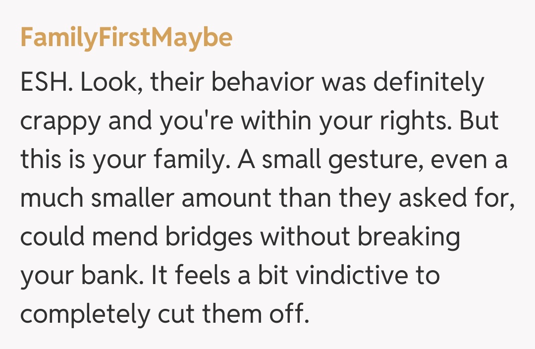 Comentariu de la FamilyFirstMaybe