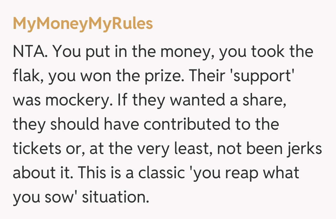 Comentariu de la MyMoneyMyRules