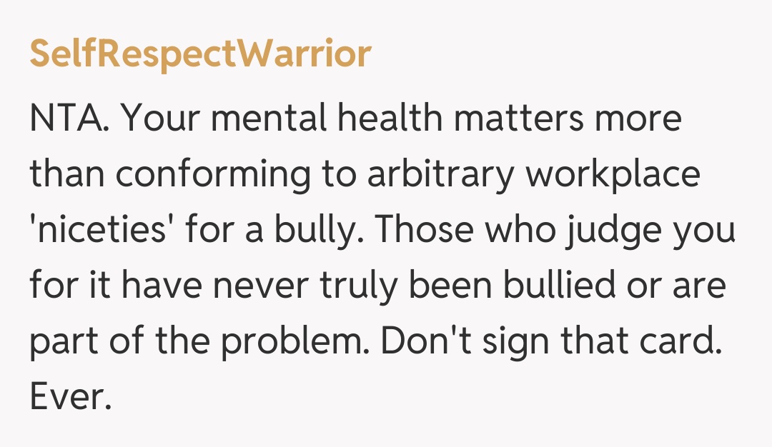 Comentariu de la SelfRespectWarrior