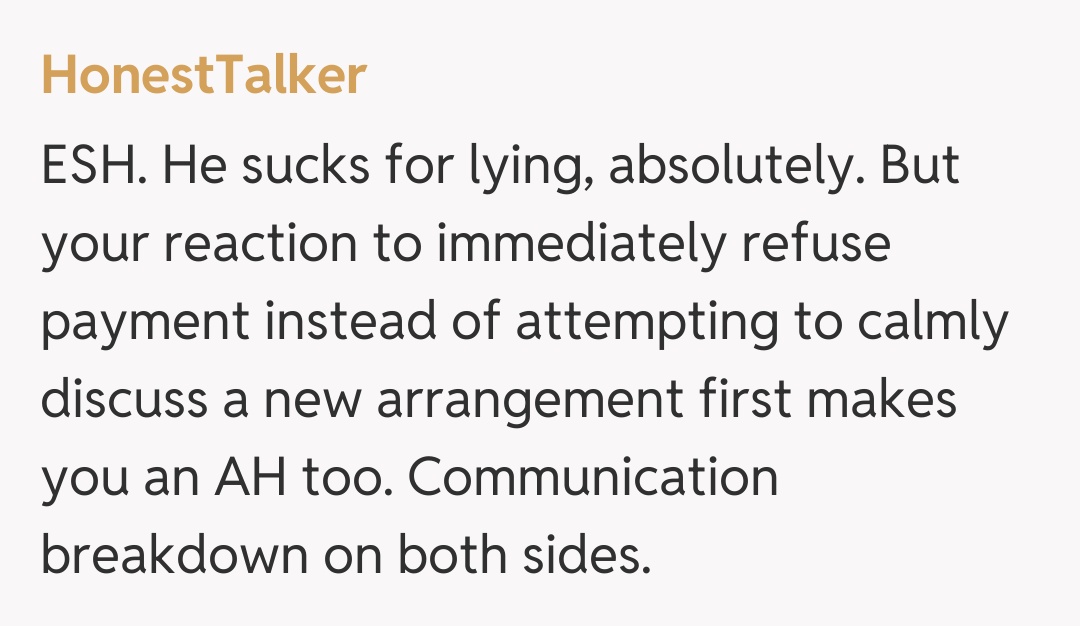 Comentariu de la HonestTalker