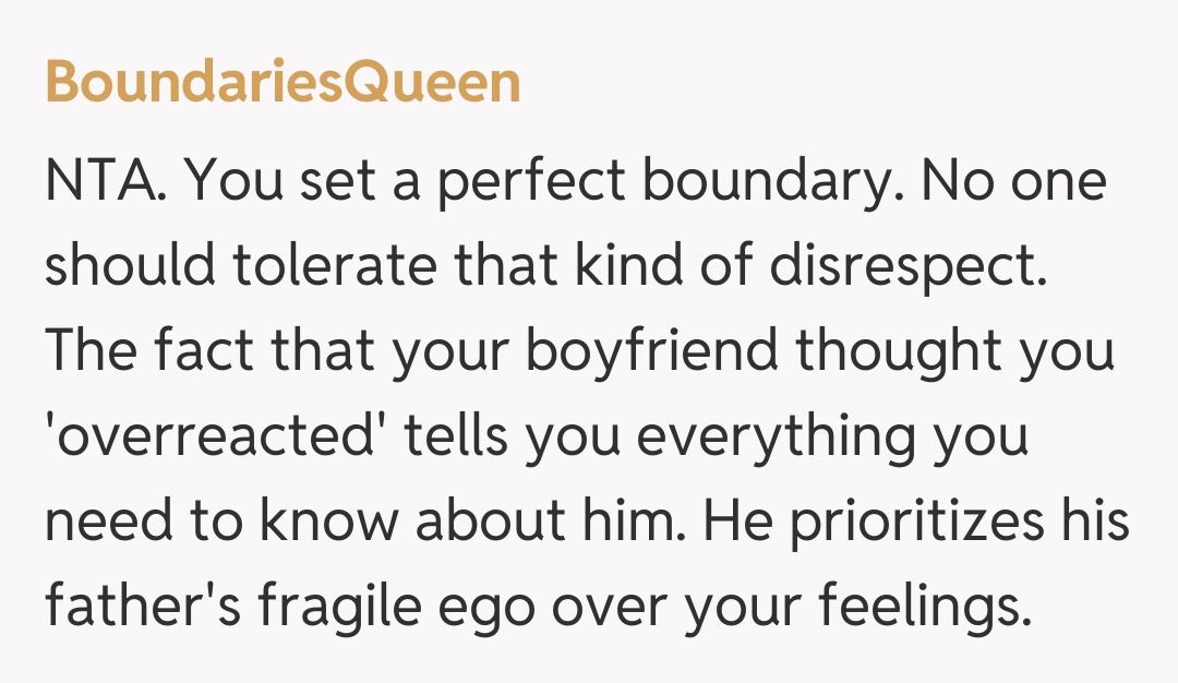 Comentariu de la BoundariesQueen