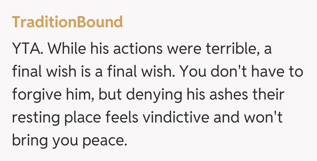 Comentariu de la TraditionBound