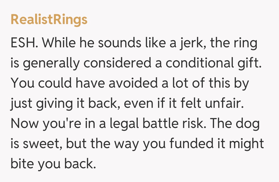 Comentariu de la RealistRings