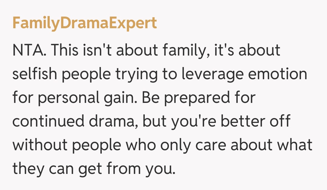 Comentariu de la FamilyDramaExpert