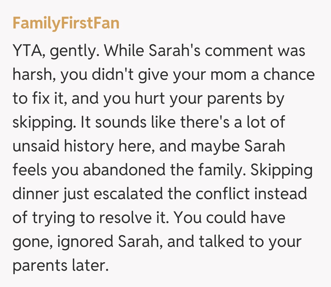 Comentariu de la FamilyFirstFan