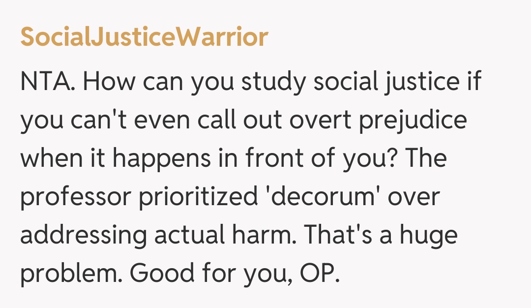 Comentariu de la SocialJusticeWarrior