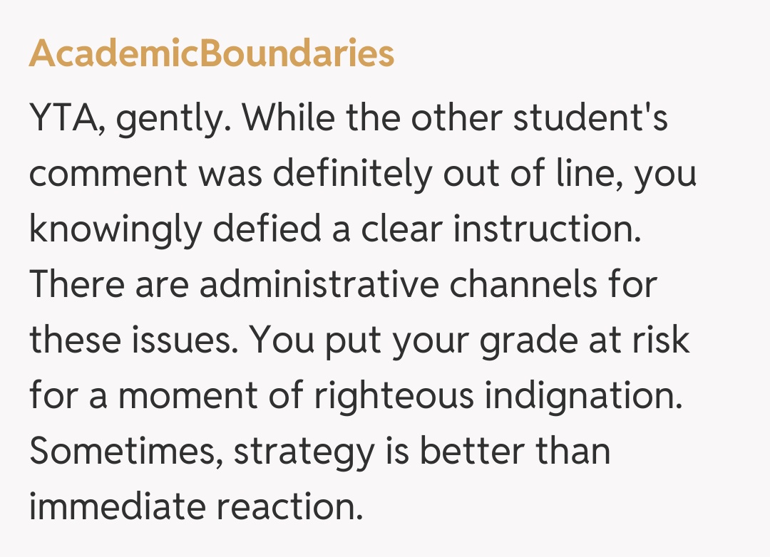 Comentariu de la AcademicBoundaries