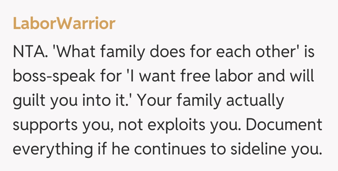 Comentariu de la LaborWarrior