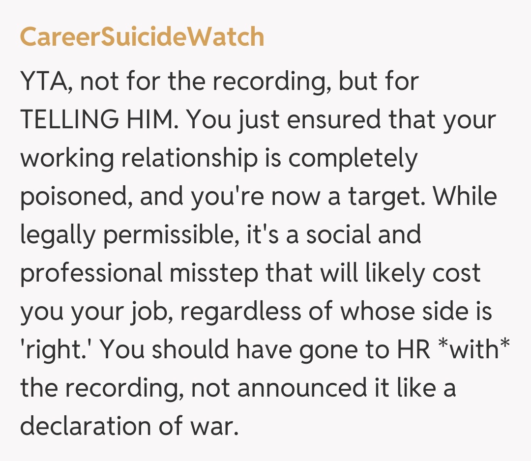 Comentariu de la CareerSuicideWatch