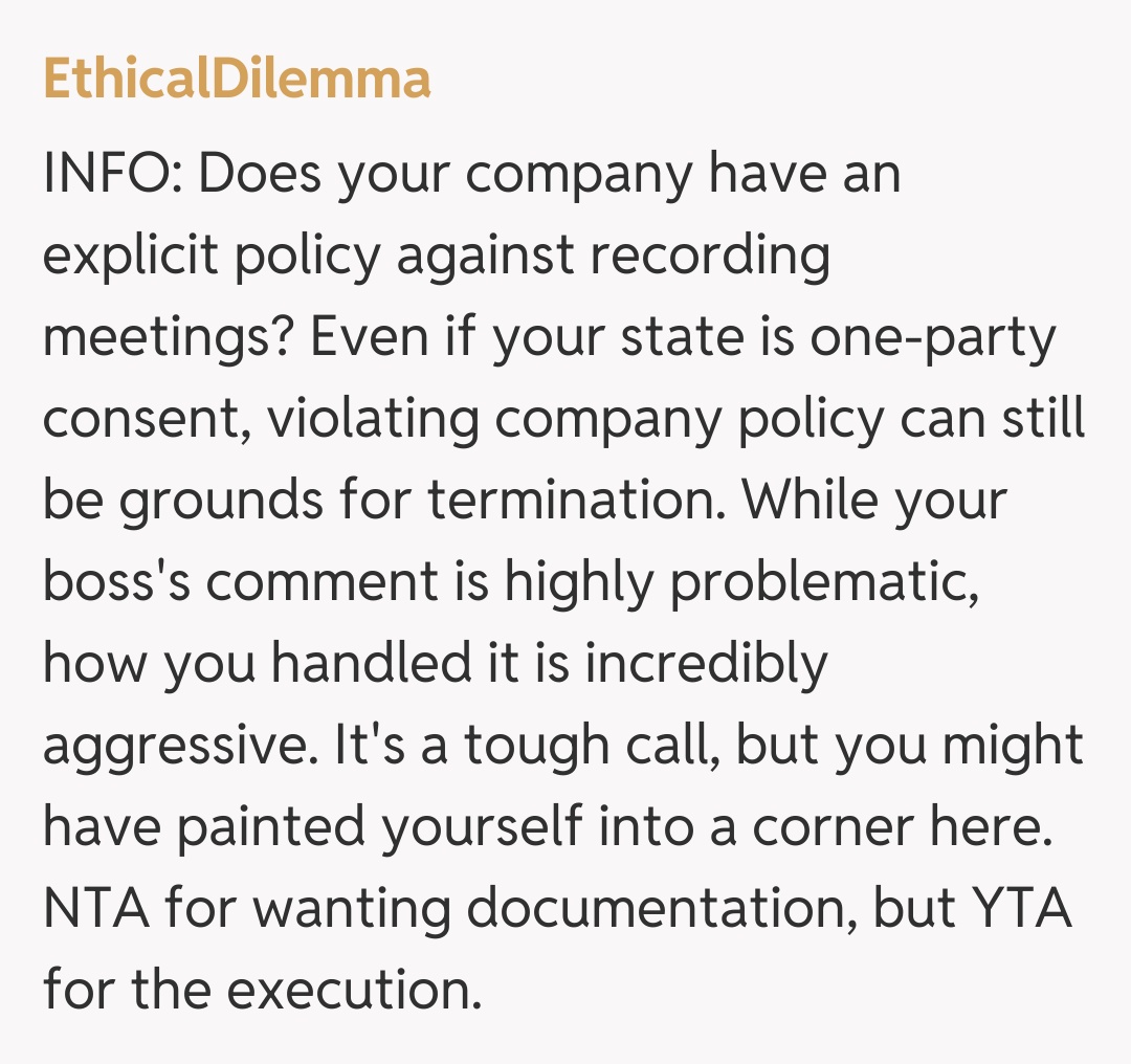 Comentariu de la EthicalDilemma