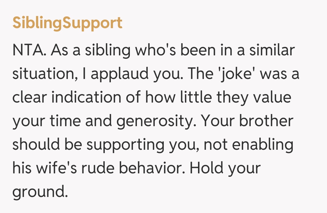 Comentariu de la SiblingSupport