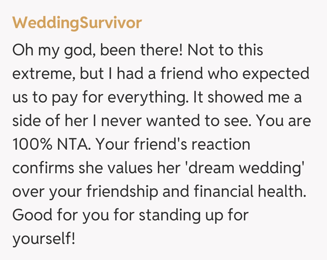 Comentariu de la WeddingSurvivor
