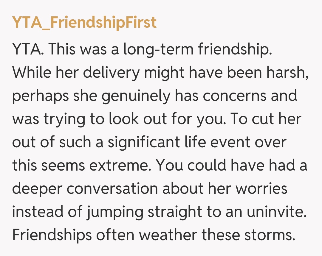 Comentariu de la YTA_FriendshipFirst