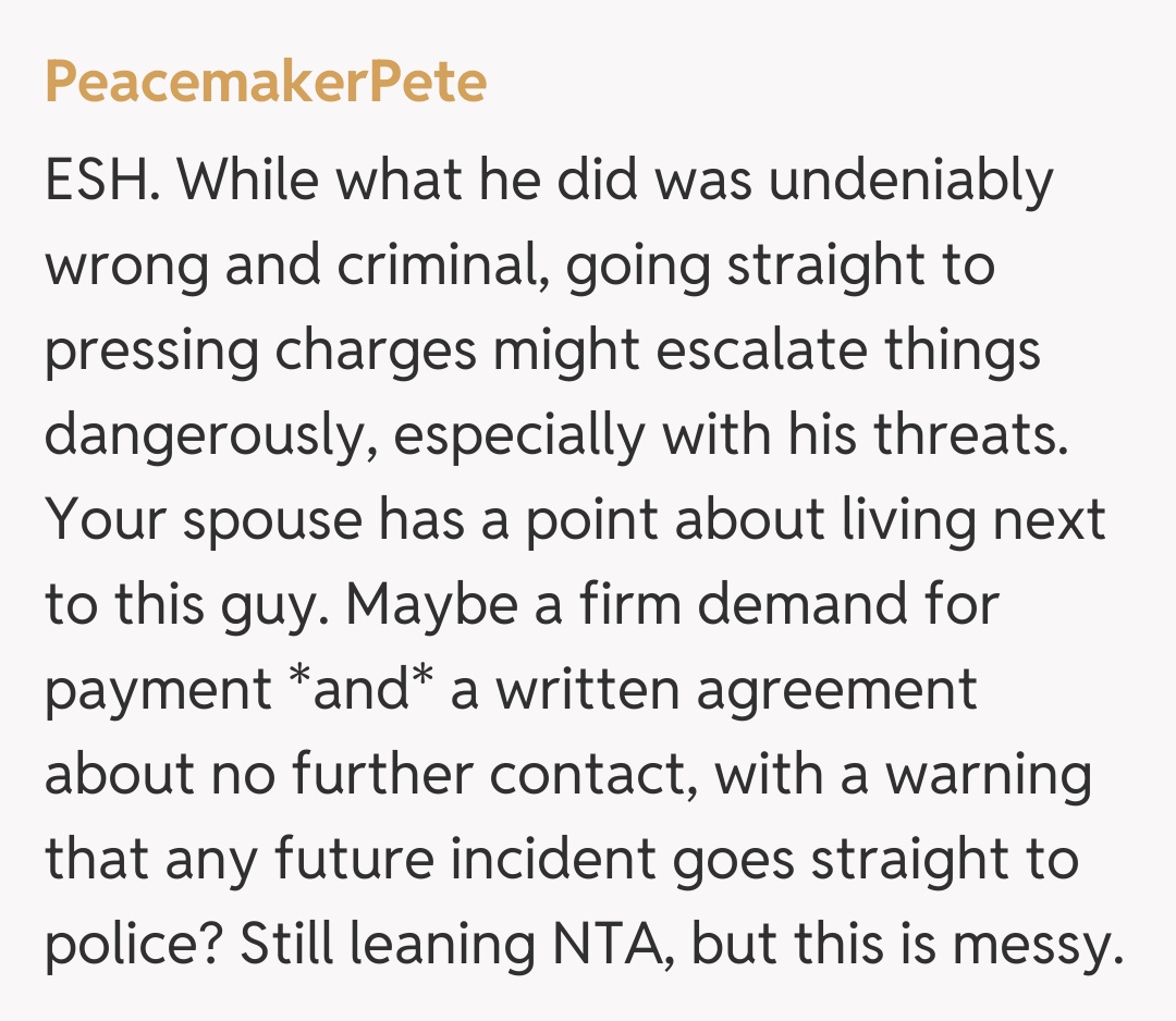 Comentariu de la PeacemakerPete