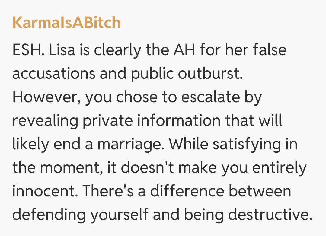 Comentariu de la KarmaIsABitch