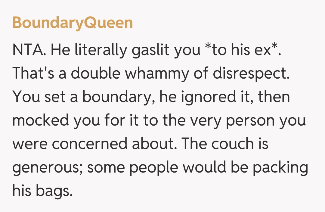 Comentariu de la BoundaryQueen