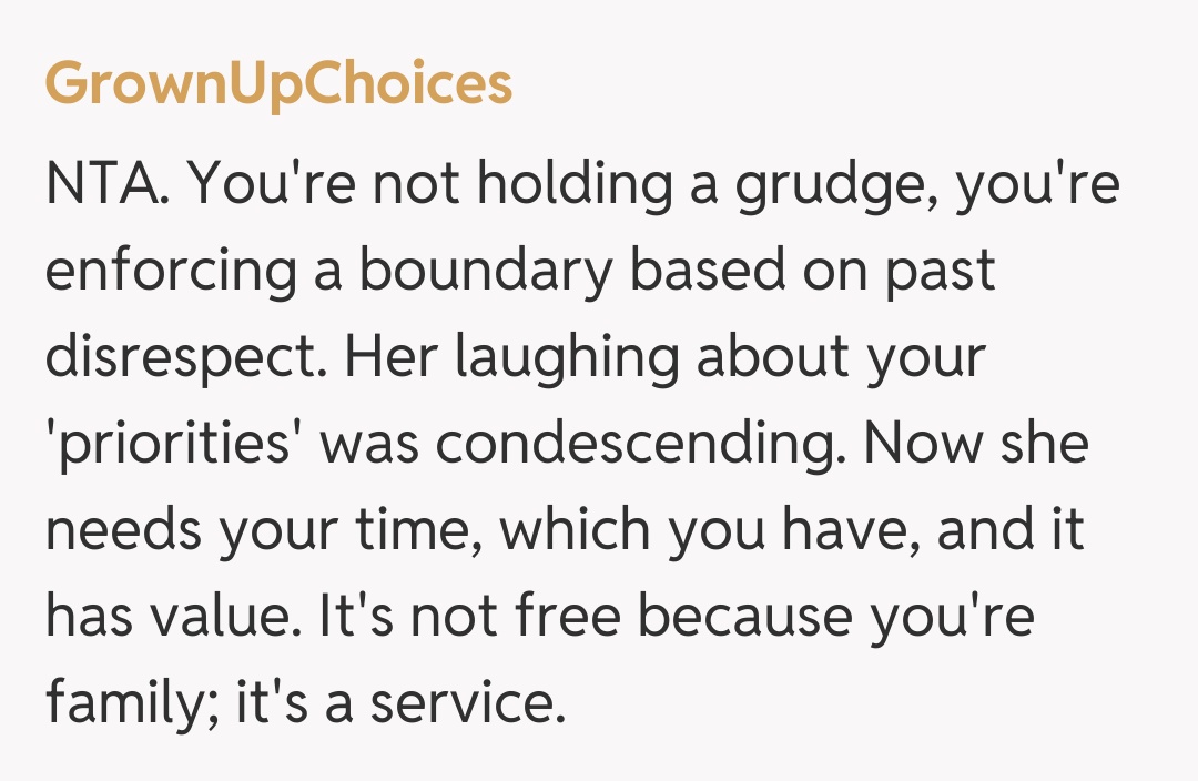 Comentariu de la GrownUpChoices