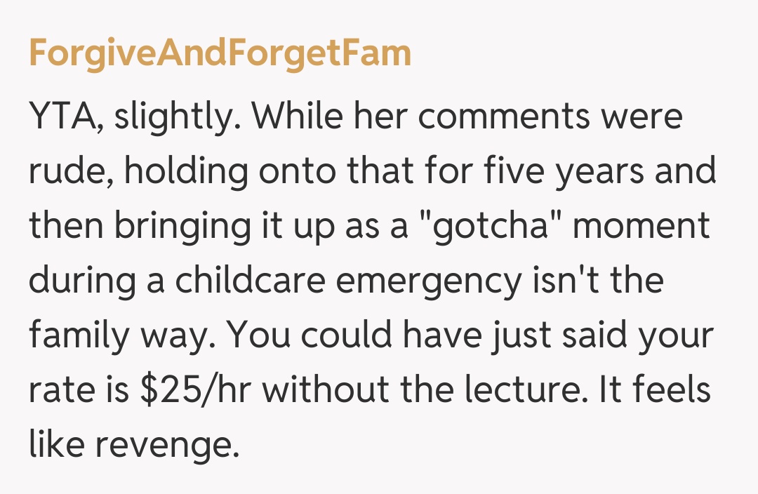 Comentariu de la ForgiveAndForgetFam