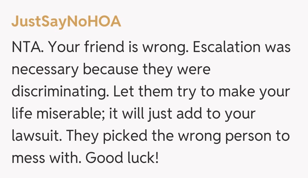 Comentariu de la JustSayNoHOA