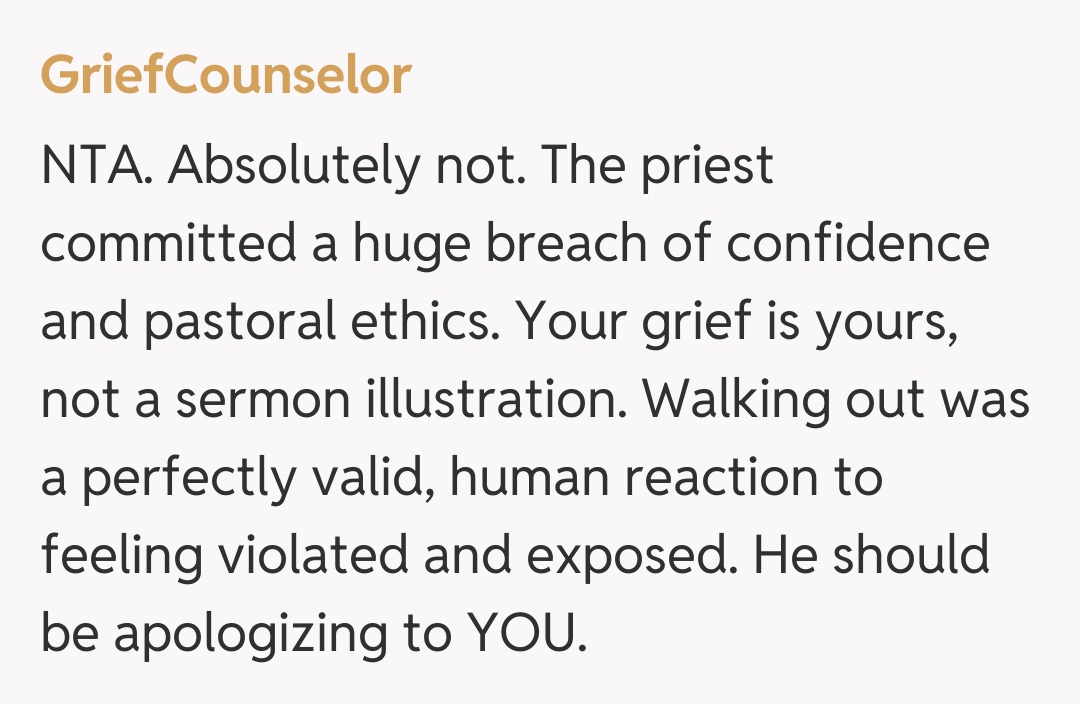 Comentariu de la GriefCounselor