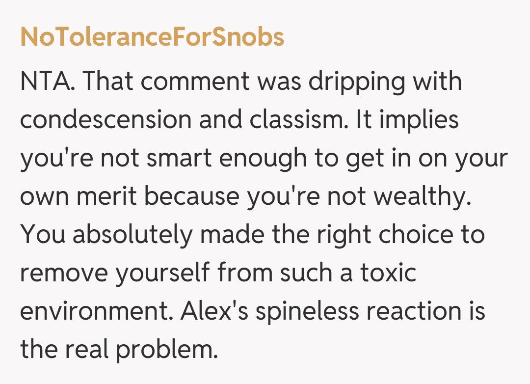 Comentariu de la NoToleranceForSnobs