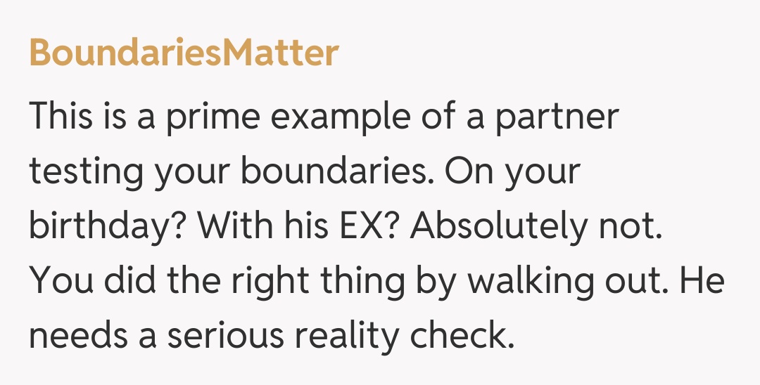 Comentariu de la BoundariesMatter