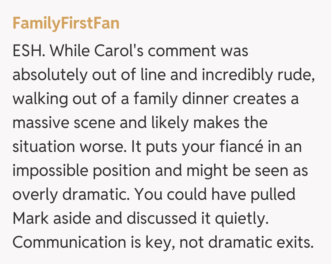 Comentariu de la FamilyFirstFan