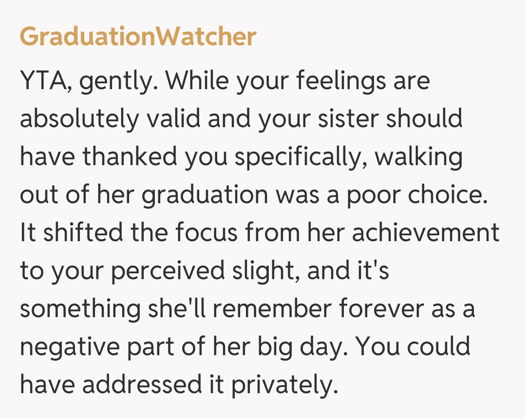 Comentariu de la GraduationWatcher