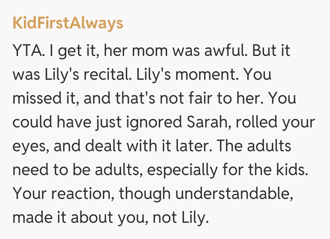 Comentariu de la KidFirstAlways