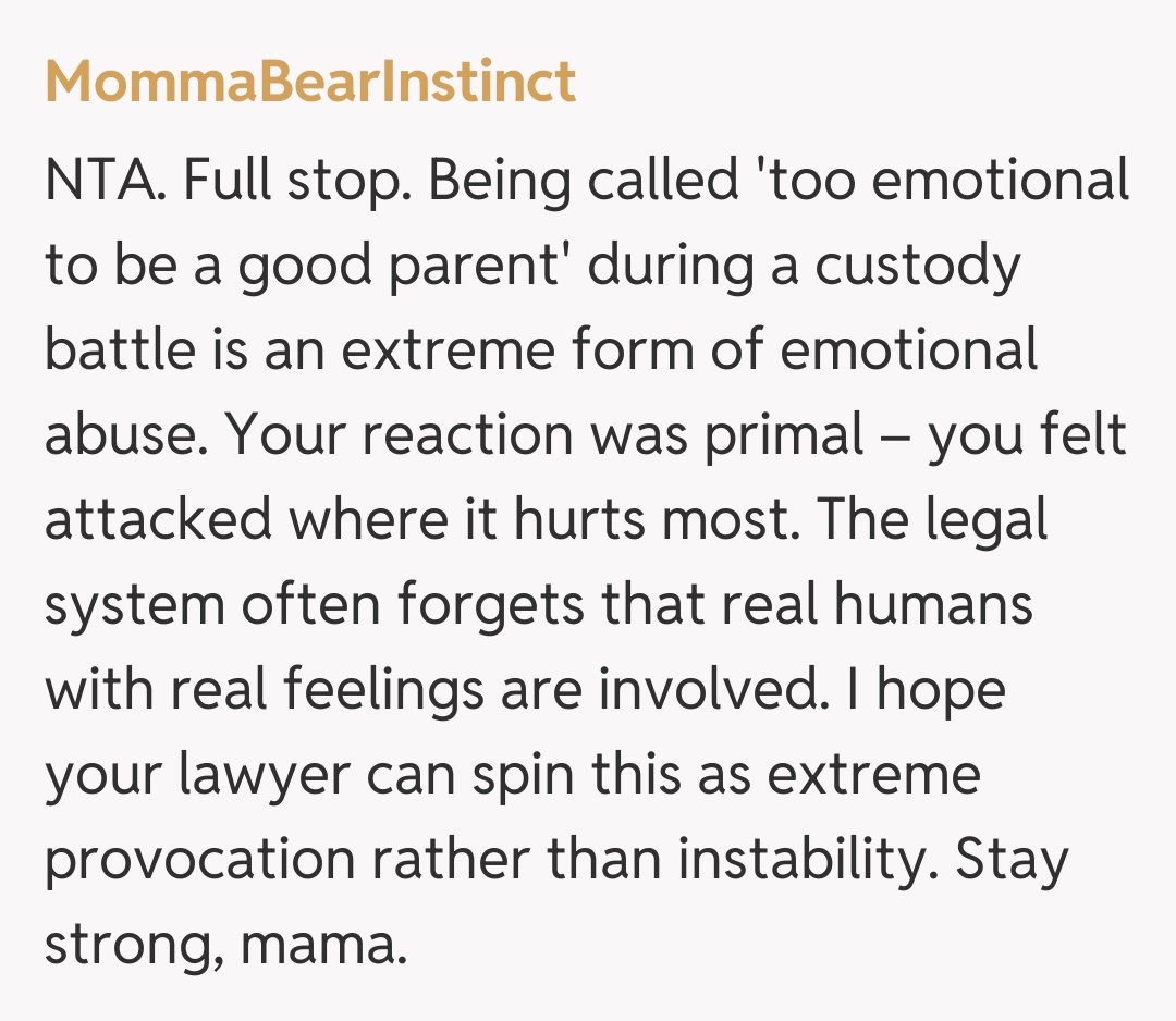 Comentariu de la MommaBearInstinct