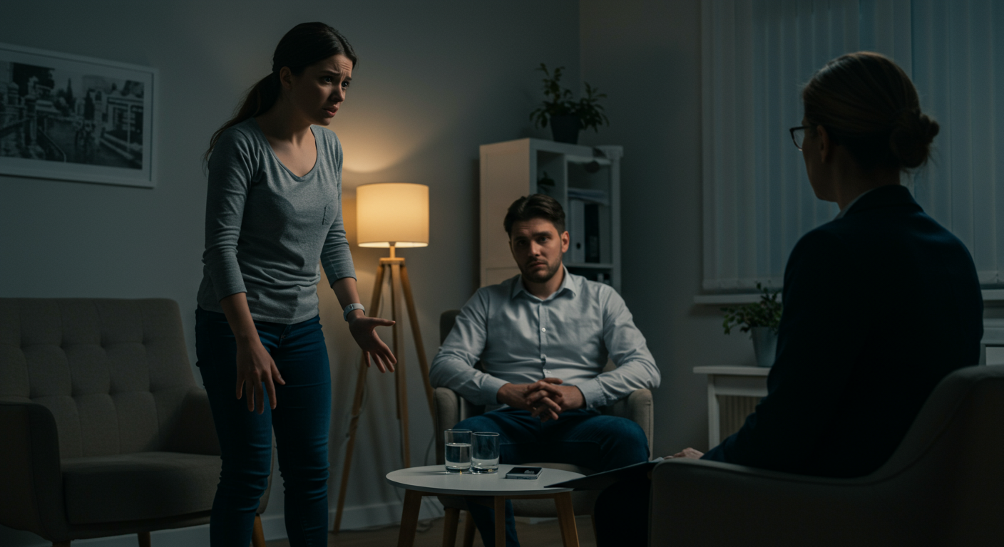 AITA for walking out of therapy when my husband said he only came “to prove she’s the problem”?