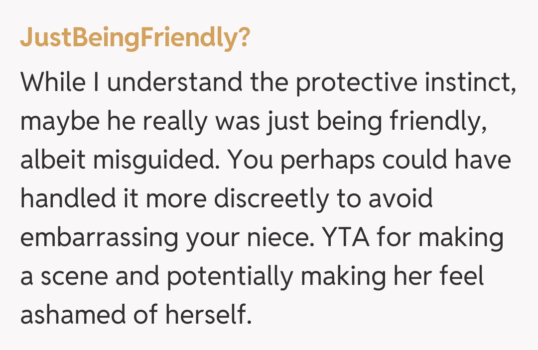 Comentariu de la JustBeingFriendly?